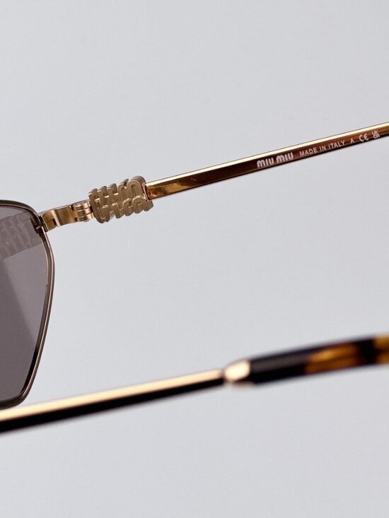 Miu Miu MU56ZS 5AK20I REGARD BRAND NEW Sunglasses Gold Purple Geometric Unisex main image 6